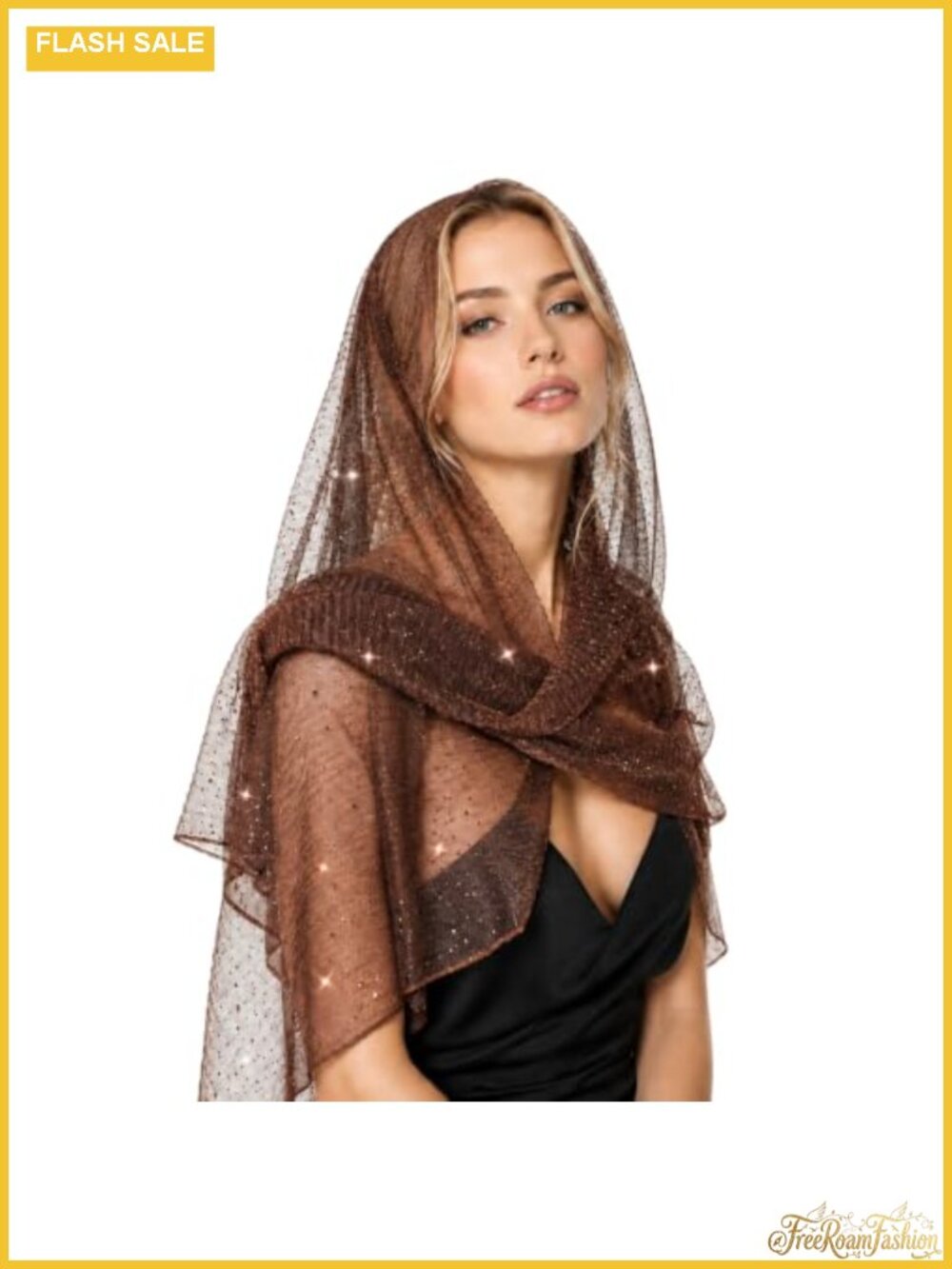 Sequin Bandana Breathable Head Scarf Shawl Sheer Glitter